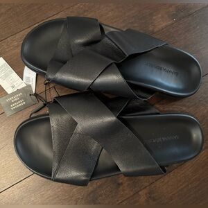 Banana Republic Black Crisscross Sandals